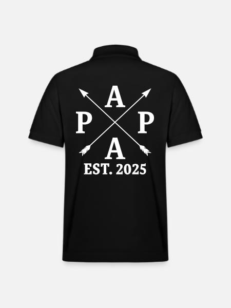 Papa Est. 2025 - Stanley/Stella PREPSTER økologisk unisex poloshirt - sort