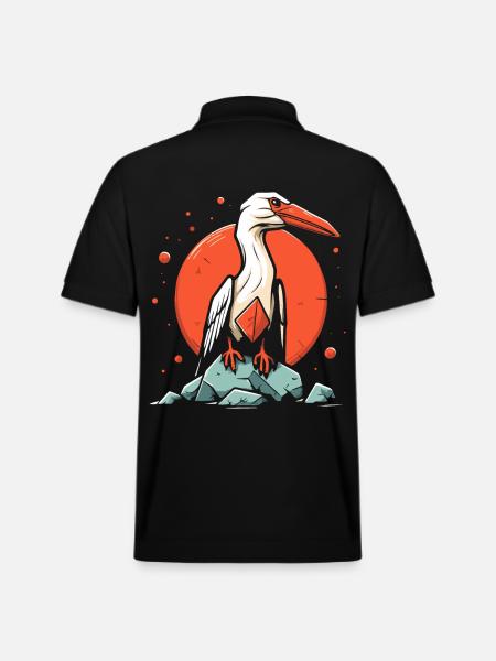 Ein majestätischer Seevogel Vogel - Stanley/Stella Unisex Bio-Poloshirt PREPSTER - Schwarz