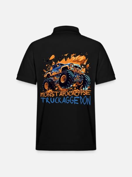 Apocalypse Armageddon Monster Truck - Stanley/Stella Unisex Organic Polo Shirt PREPSTER - black