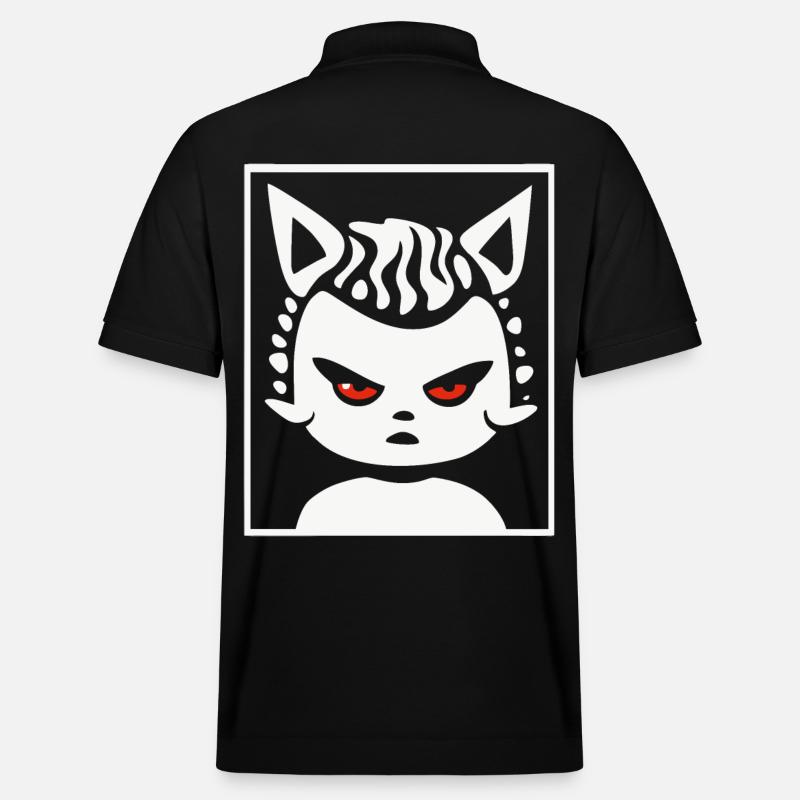 Dodu Pubby Cat Fille - Polo PREPSTER bio Stanley/Stella Unisexe - noir