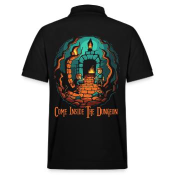 Come into the dungeon - Stanley/Stella Unisex Organic Polo Shirt PREPSTER - black - Back - Andy (188cm)