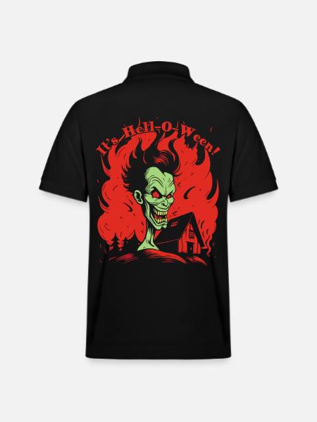 It's Hell-o-Ween - Stanley/Stella Unisex Organic Polo Shirt PREPSTER - black