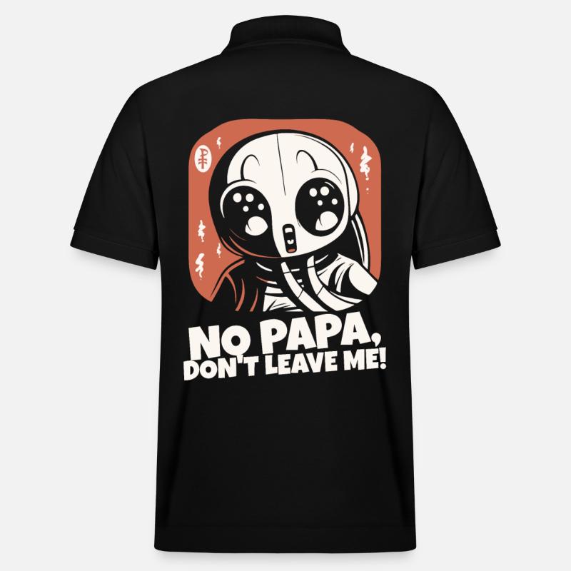 Daddy, don't leave me - Stanley/Stella Unisex Organic Polo Shirt PREPSTER - black
