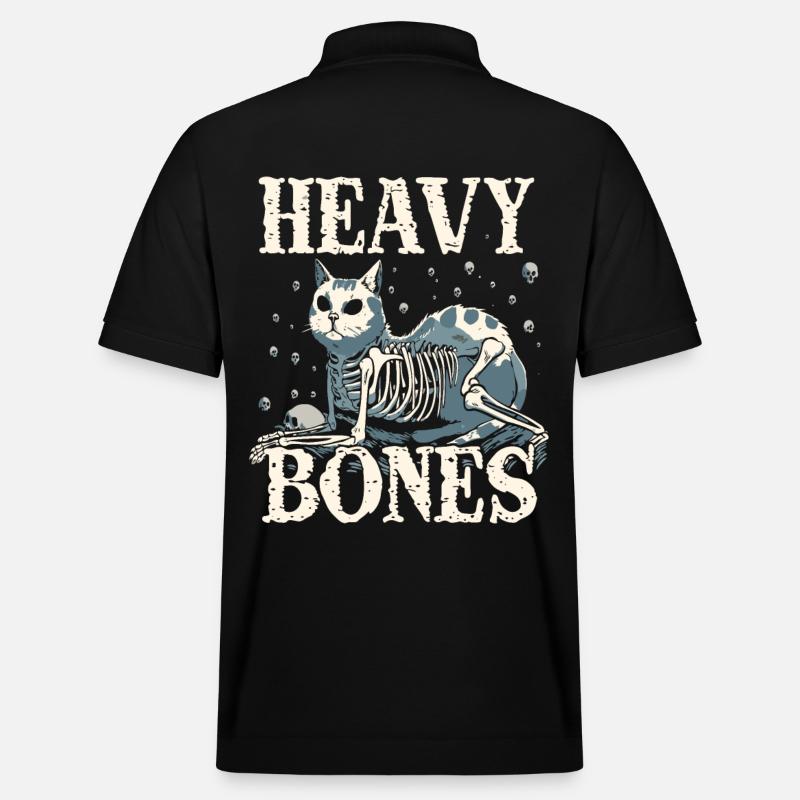 Schwere Knochen Katze - Stanley/Stella Unisex Bio-Poloshirt PREPSTER - Schwarz