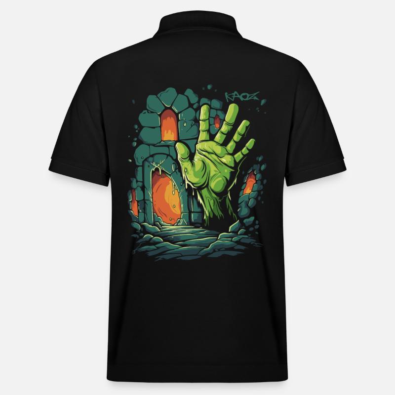 La main zombie du donjon - Polo PREPSTER bio Stanley/Stella Unisexe - noir