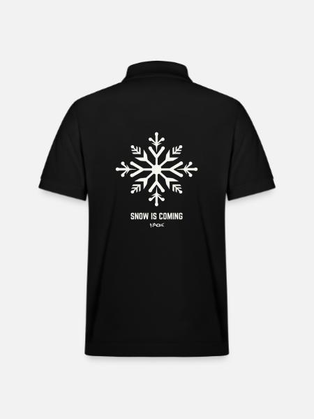 Snow is coming. - Stanley/Stella Unisex Organic Polo Shirt PREPSTER - black