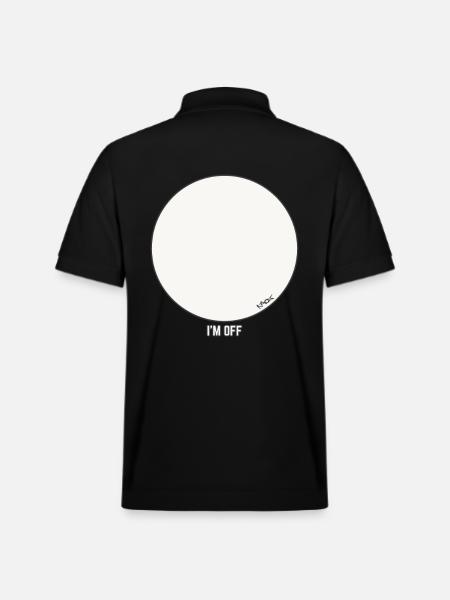 Blank Circle Design - I'm Out - Stanley/Stella Unisex Organic Polo Shirt PREPSTER - black