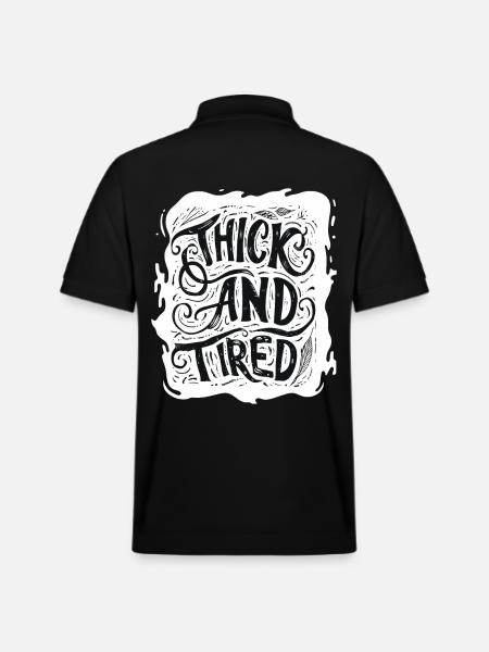 Fat and tired - Stanley/Stella Unisex Organic Polo Shirt PREPSTER - black
