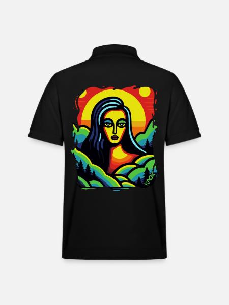 The goddess of nature - Stanley/Stella Unisex Organic Polo Shirt PREPSTER - black