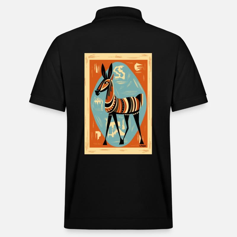 Alte Kunst: Esel - Stanley/Stella Unisex Bio-Poloshirt PREPSTER - Schwarz