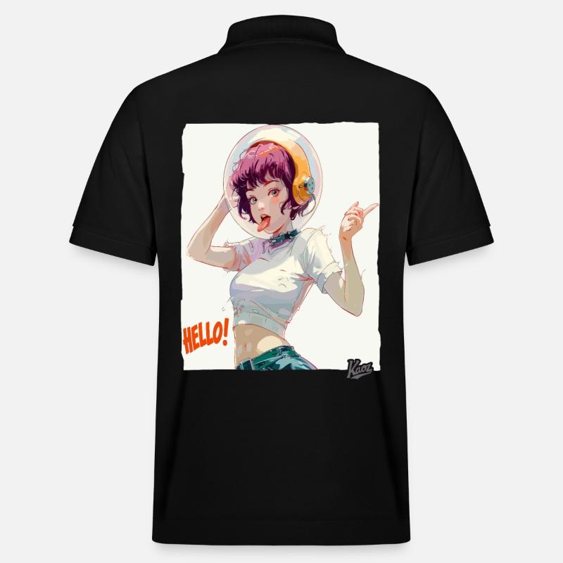 Drôle d’astronaute dit bonjour - Polo PREPSTER bio Stanley/Stella Unisexe - noir