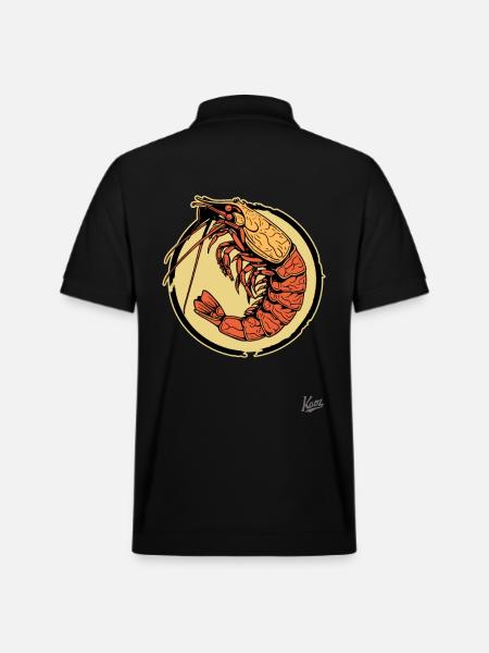 The shrimp: queen of crustaceans - Stanley/Stella Unisex Organic Polo Shirt PREPSTER - black