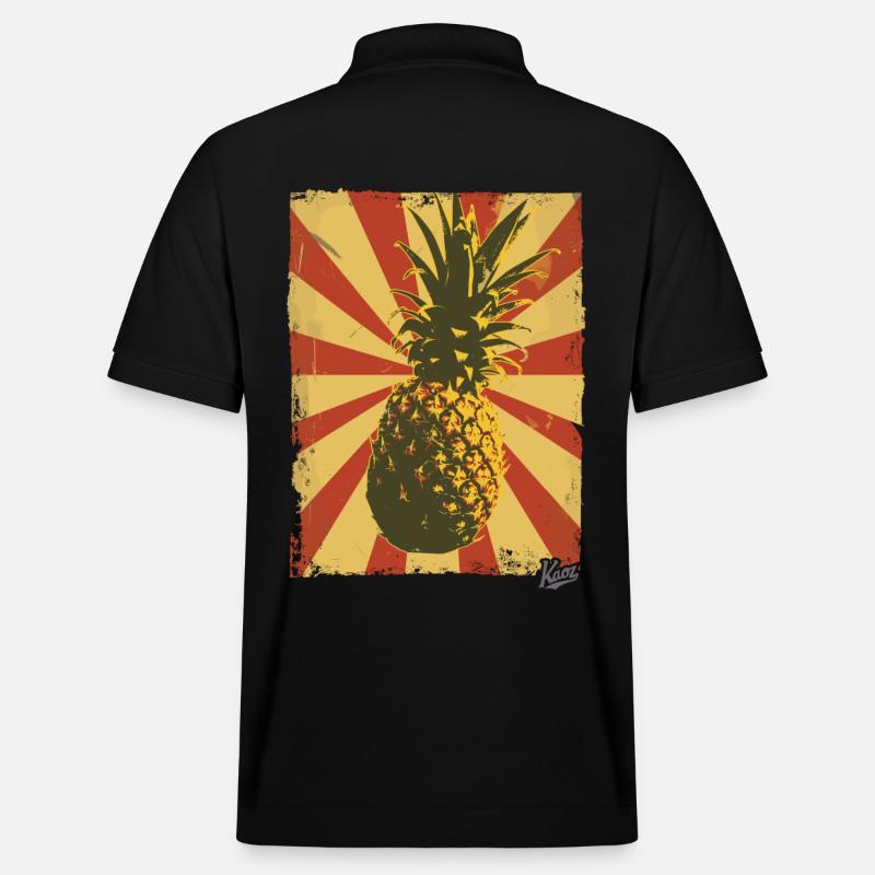 Propaganda-Stil Ananas - Stanley/Stella Unisex Bio-Poloshirt PREPSTER - Schwarz