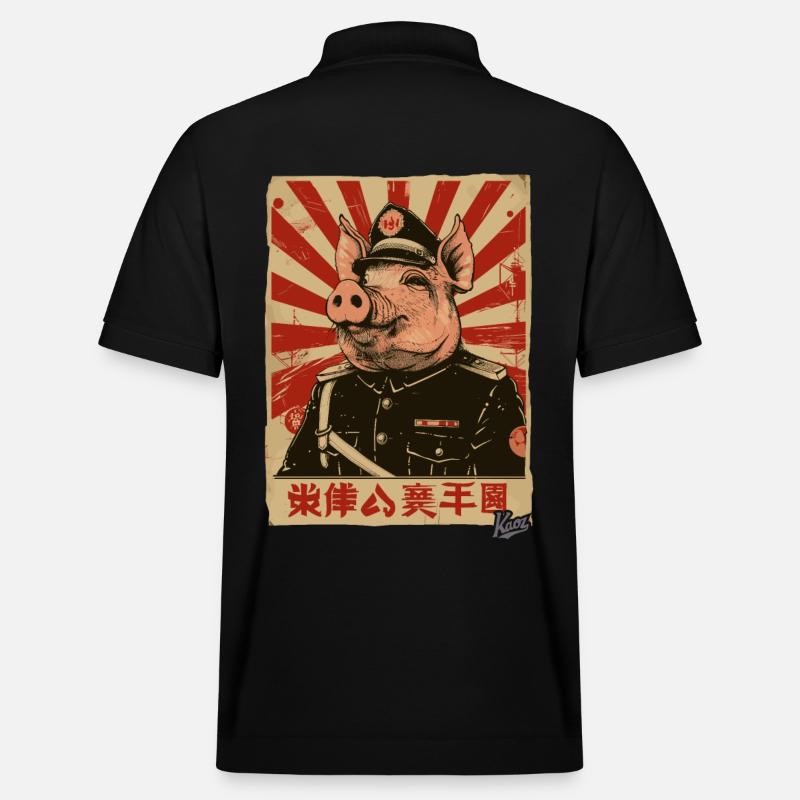Cochon de style propagande - Polo PREPSTER bio Stanley/Stella Unisexe - noir
