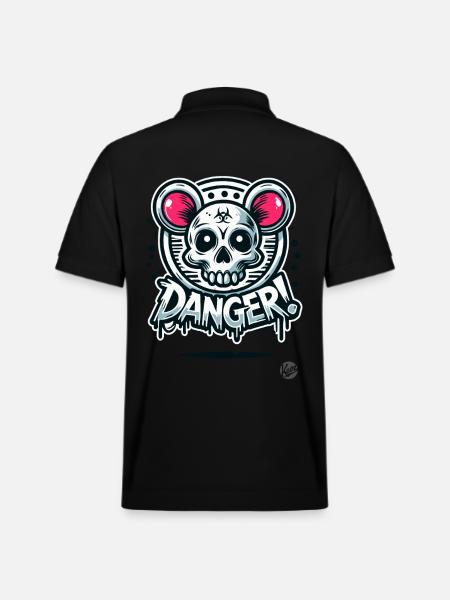skull rat hamster - Stanley/Stella Unisex Organic Polo Shirt PREPSTER - black