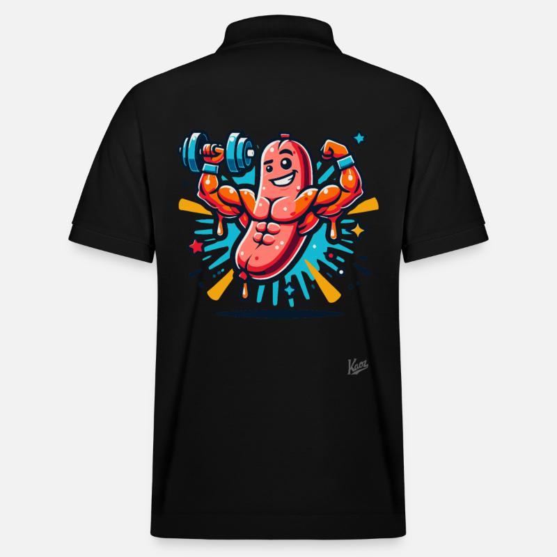 Muscle Bodybuilder Force Saucisse - Polo PREPSTER bio Stanley/Stella Unisexe - noir