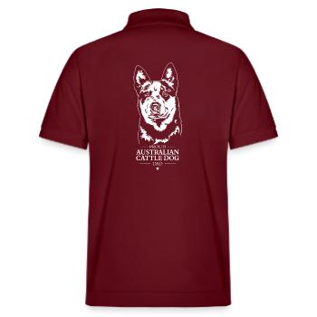 Bouvier australien chien papa chiens Wilsigns - Polo PREPSTER bio Stanley/Stella Unisexe - bordeaux - Dos - Andy (188cm)
