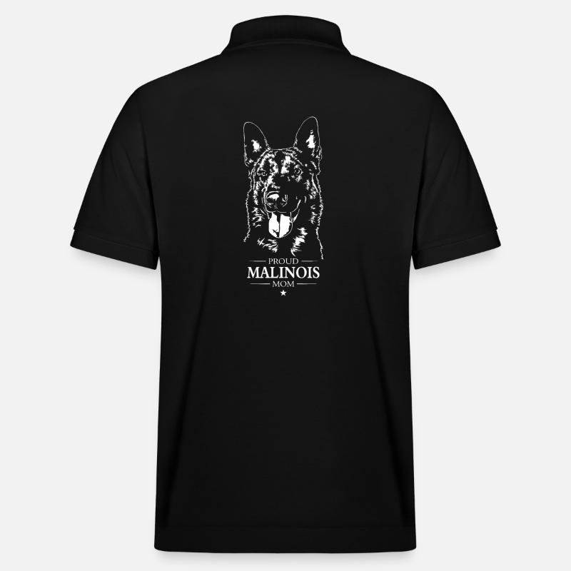 Malinois Maman Chien Chien Wilsigns - Polo PREPSTER bio Stanley/Stella Unisexe - noir