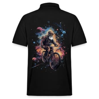 Bonne journée à vélo - Old Man Trippy Motiv - Polo PREPSTER bio Stanley/Stella Unisexe - noir - Dos - Andy (188cm)