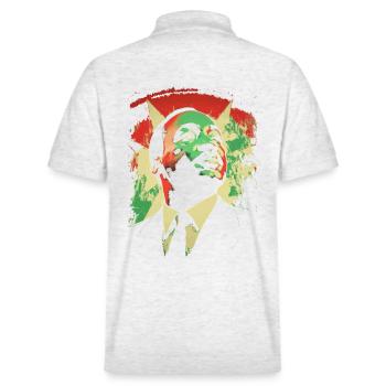 MLK Afro Amerikanisch Heritage Black History Month - Stanley/Stella Unisex Bio-Poloshirt PREPSTER - Weiß meliert - Hinten - Andy (188cm)