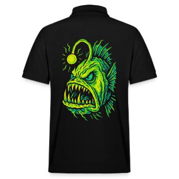 Leuchtender Tiefsee-Anglerfisch Wutstil - Stanley/Stella Unisex Bio-Poloshirt PREPSTER - Schwarz - Hinten - Andy (188cm)
