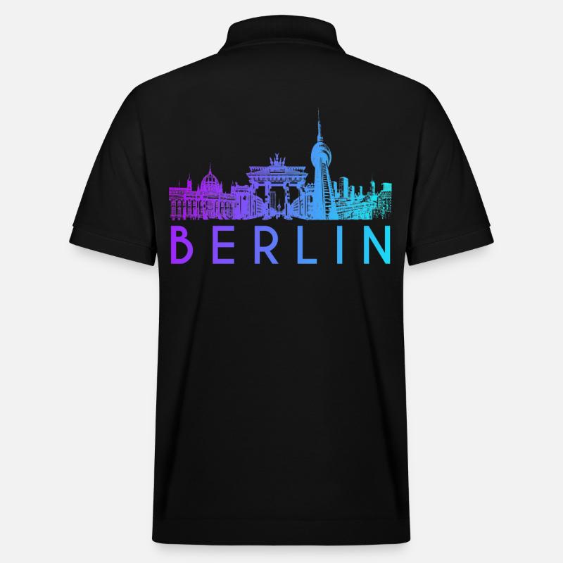 Berlin Skyline - Stanley/Stella Unisex Bio-Poloshirt PREPSTER - Schwarz