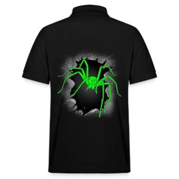 Spinnen Spider Halloween Spinnen Fobie - Stanley/Stella uniseks bio poloshirt PREPSTER - zwart - Achter - Andy (188cm)