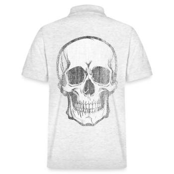 Crâne Os Crâne Tête de Pirate - Polo PREPSTER bio Stanley/Stella Unisexe - blanc chiné - Dos - Andy (188cm)