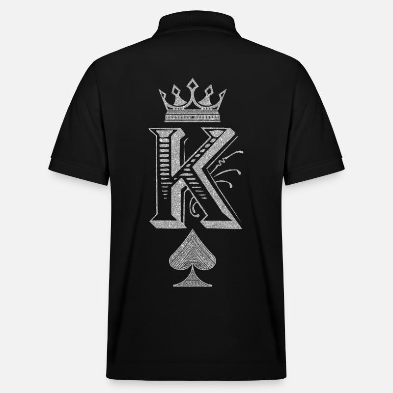 King Spades silber - Stanley/Stella Unisex Bio-Poloshirt PREPSTER - Schwarz