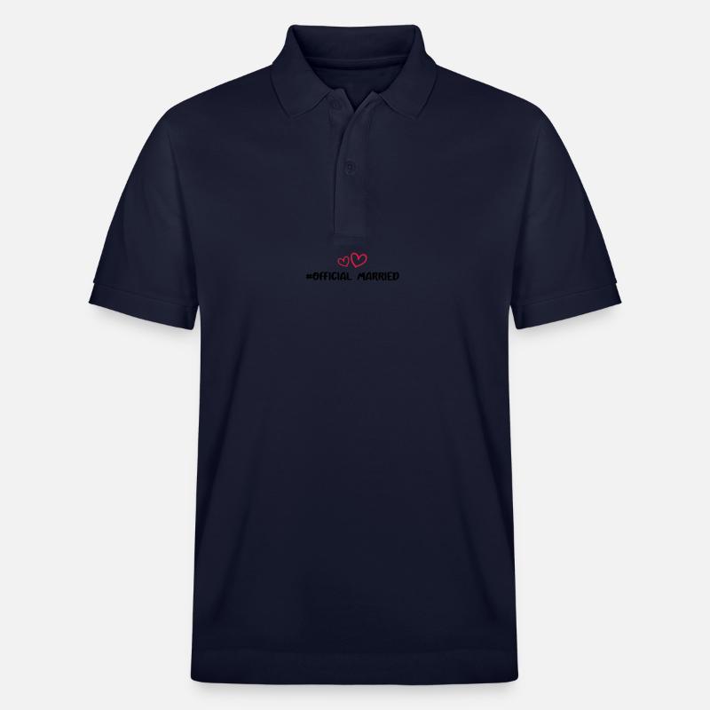 Coeur de mariage marié - Polo PREPSTER bio Stanley/Stella Unisexe - bleu marine