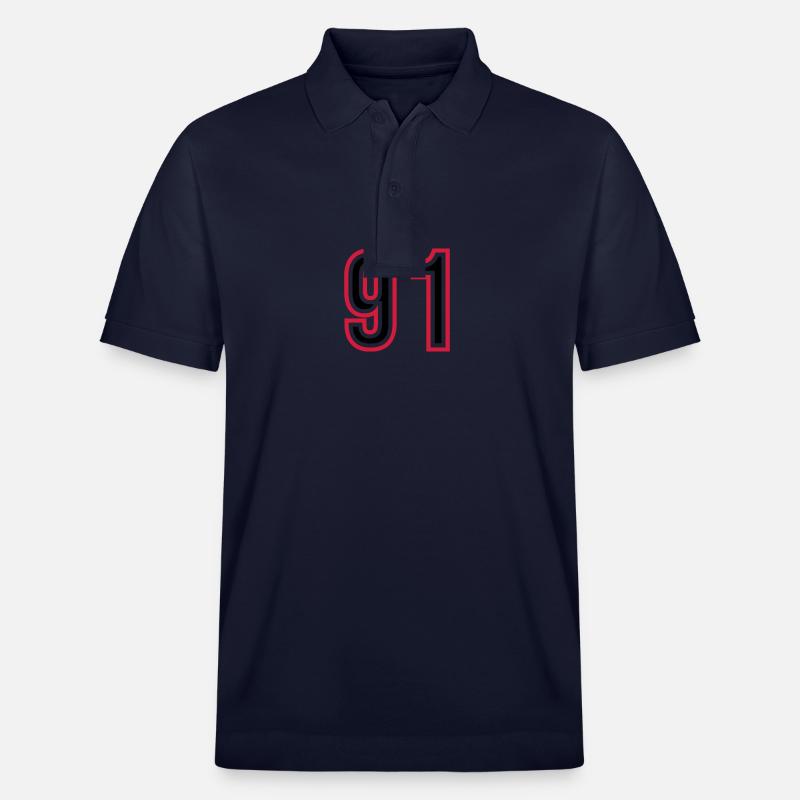 91 Nombre d’années Jersey - Polo PREPSTER bio Stanley/Stella Unisexe - bleu marine