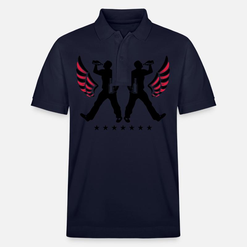 Drinking Bier Silhouette - Stanley/Stella Unisex Bio-Poloshirt PREPSTER - Navy