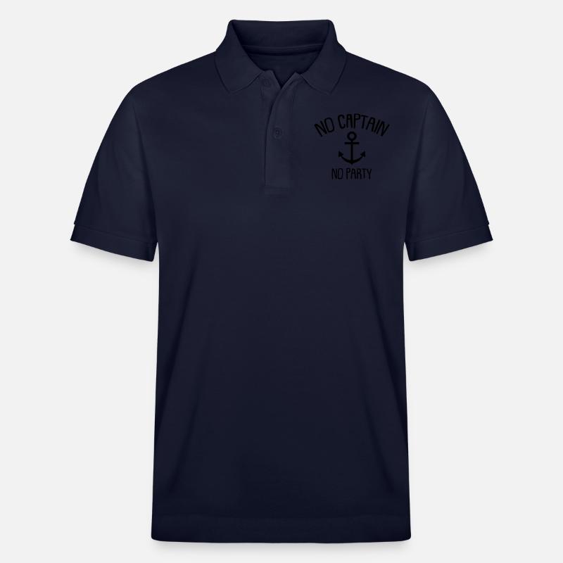 pas de capitaine pas de fête - Polo PREPSTER bio Stanley/Stella Unisexe - bleu marine