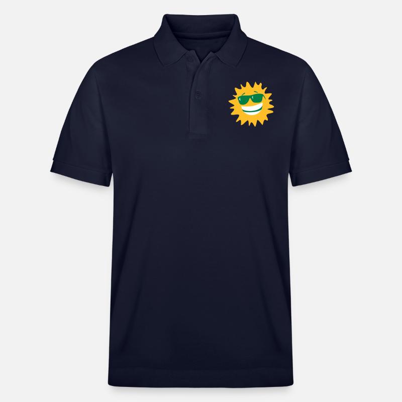 Soleil avec lunettes - Polo PREPSTER bio Stanley/Stella Unisexe - bleu marine