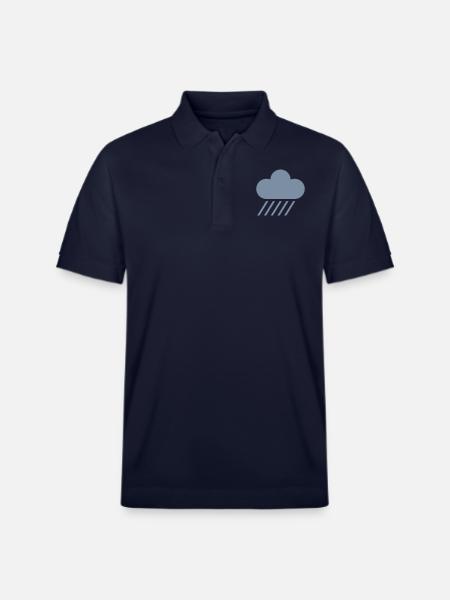 weather symbol - cloud & rain - Stanley/Stella Unisex Organic Polo Shirt PREPSTER - navy