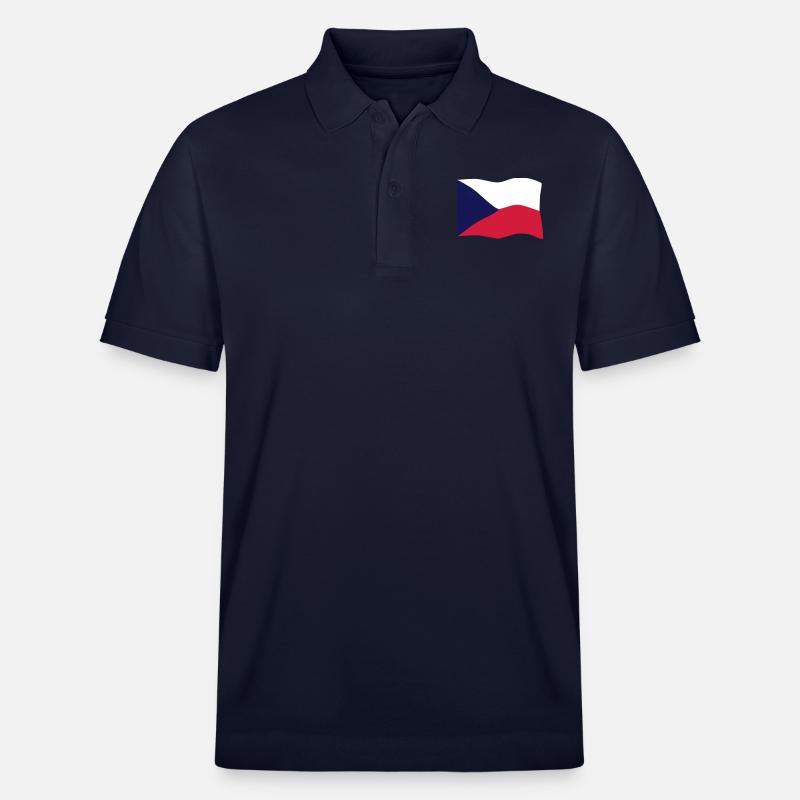 Flagge Tschechei - Stanley/Stella Unisex Bio-Poloshirt PREPSTER - Navy