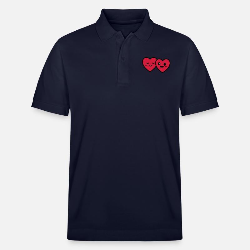 Herzen Paar Liebe - Stanley/Stella Unisex Bio-Poloshirt PREPSTER - Navy