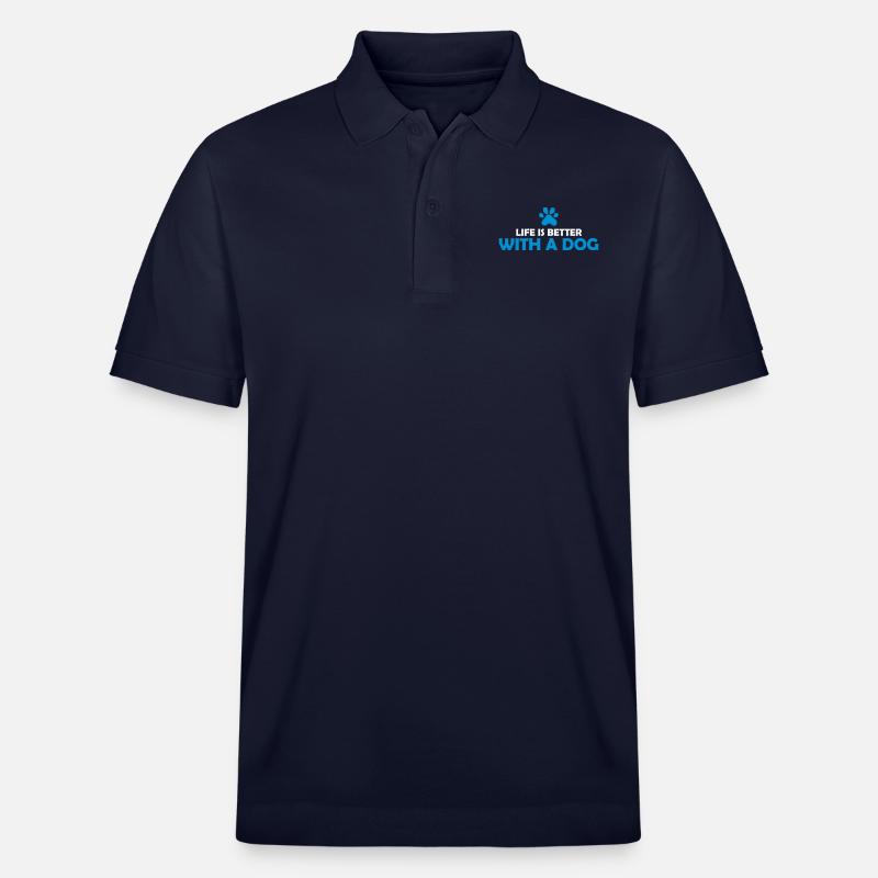 mieux avec un chien - Polo PREPSTER bio Stanley/Stella Unisexe - bleu marine