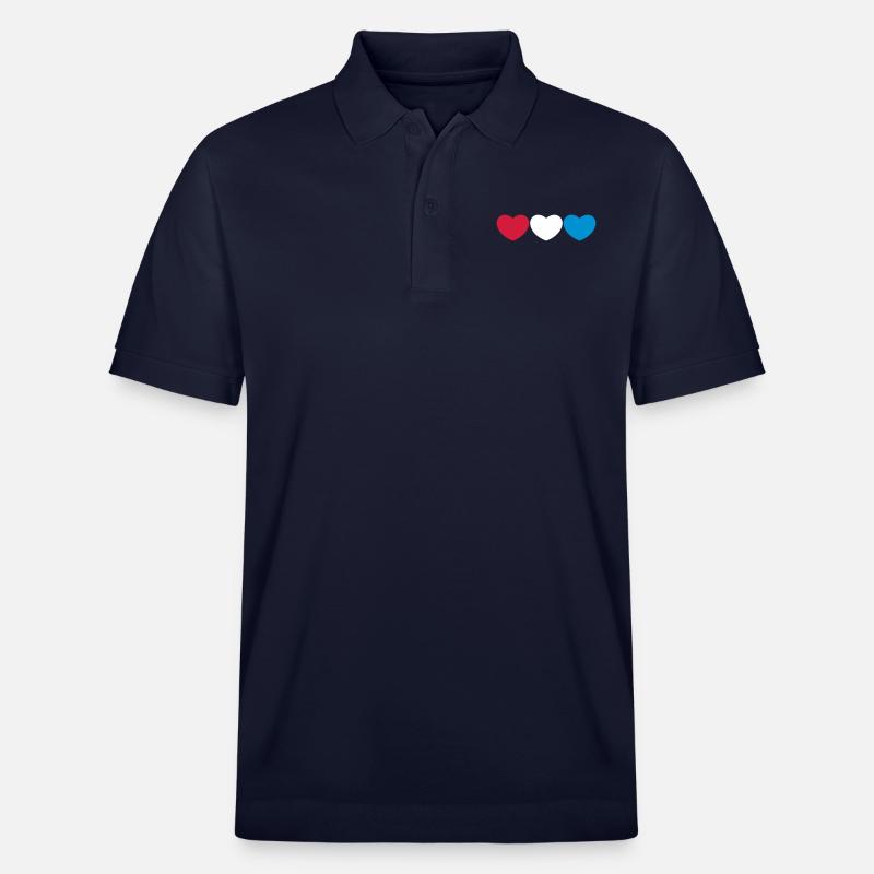 Frankreich Herz - Stanley/Stella Unisex Bio-Poloshirt PREPSTER - Navy