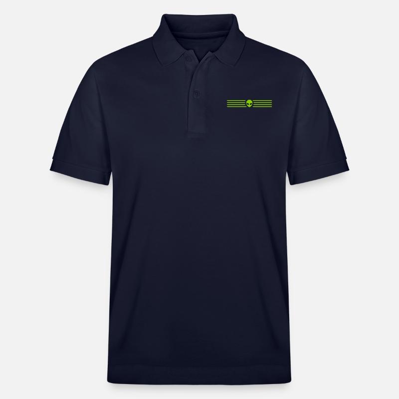 Linien Striche Alien Design - Stanley/Stella Unisex Bio-Poloshirt PREPSTER - Navy