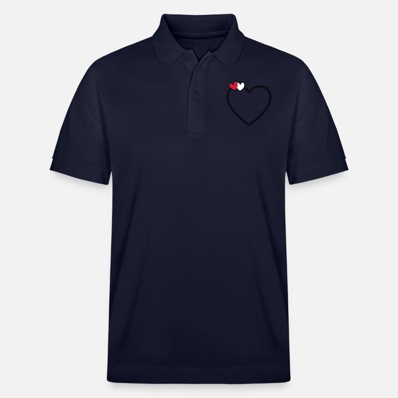 Coeur de 2 coeurs - Polo PREPSTER bio Stanley/Stella Unisexe - bleu marine
