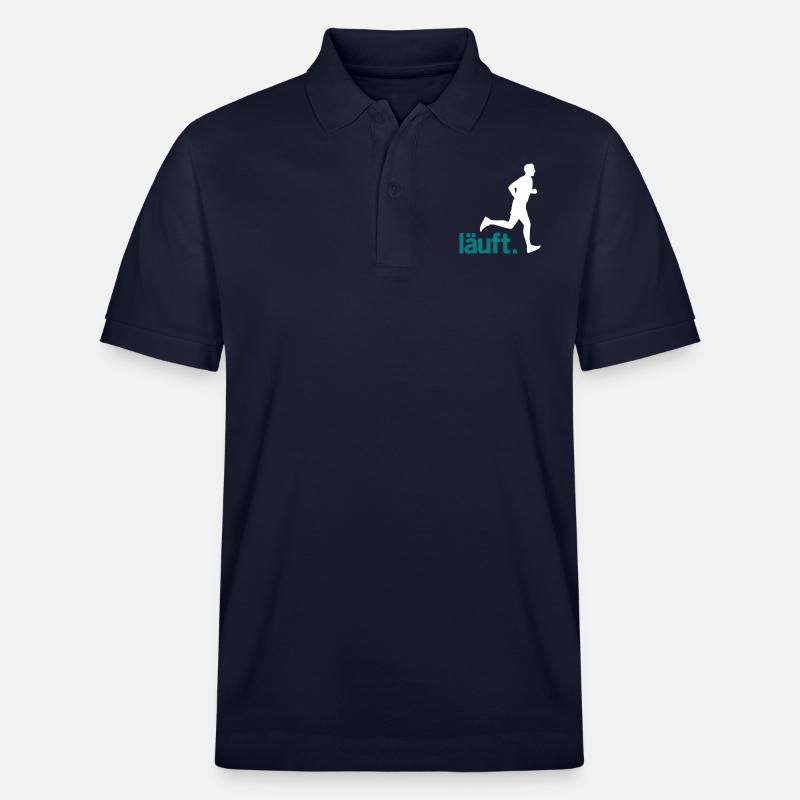 Läufer Mann läuft. Vector - Stanley/Stella Unisex Bio-Poloshirt PREPSTER - Navy