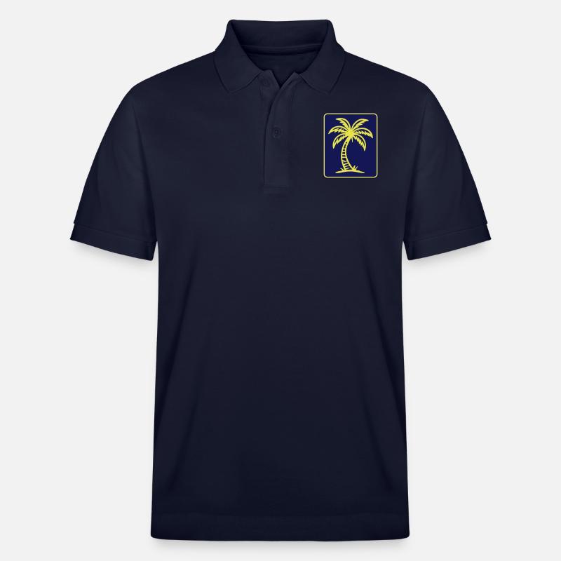 Palm Tree Icon - Stanley/Stella Unisex Organic Polo Shirt PREPSTER - navy
