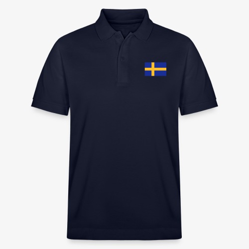 Svenska flaggan - Swedish Flag - Ekologisk pikétröja PREPSTER unisex från Stanley/Stella 