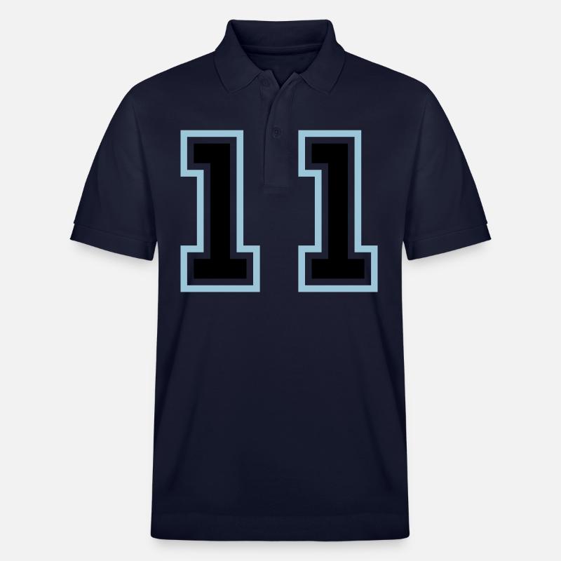 Symbole à 11 chiffres - Polo PREPSTER bio Stanley/Stella Unisexe - bleu marine