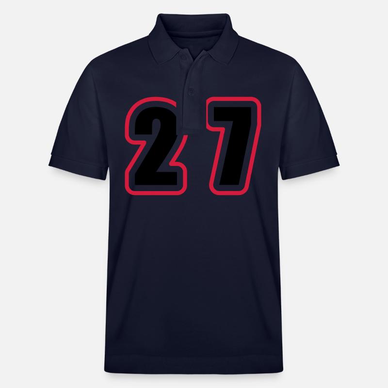 27 Nombre Collège - Polo PREPSTER bio Stanley/Stella Unisexe - bleu marine