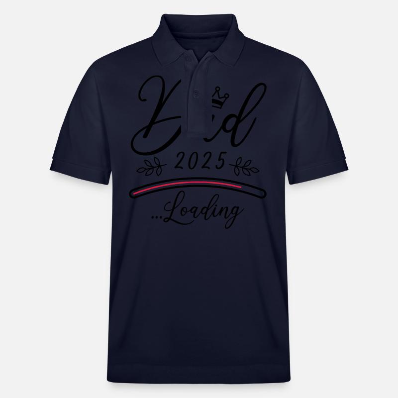 Dad 2025 Loading Papa Spruch - Stanley/Stella Unisex Bio-Poloshirt PREPSTER - Navy