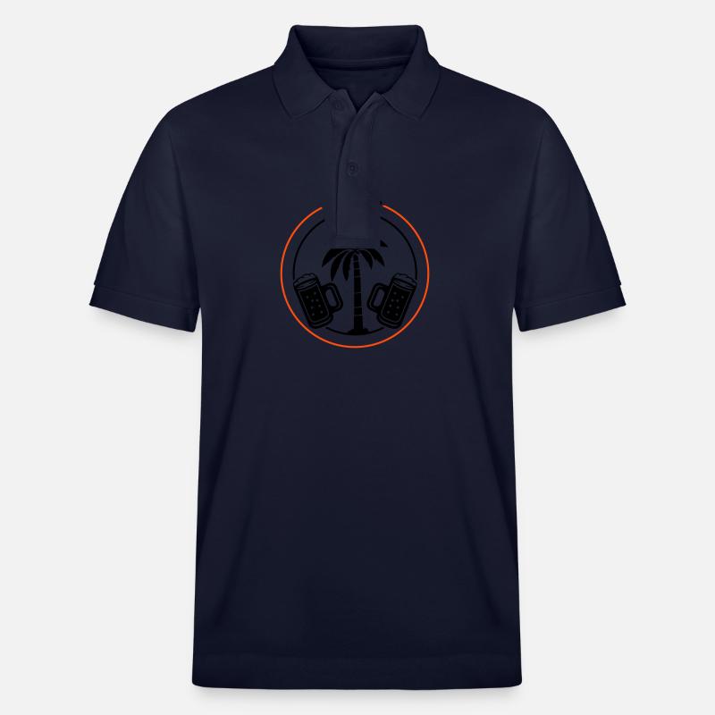 Bière, Palmiers, Vacances, Avion - Polo PREPSTER bio Stanley/Stella Unisexe - bleu marine