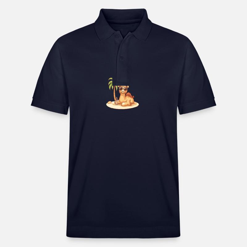 Kamel Sommer Strand Comic - Stanley/Stella Unisex Bio-Poloshirt PREPSTER - Navy