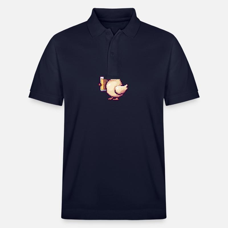 Taube Vogel Bier Pixel - Stanley/Stella Unisex Bio-Poloshirt PREPSTER - Navy